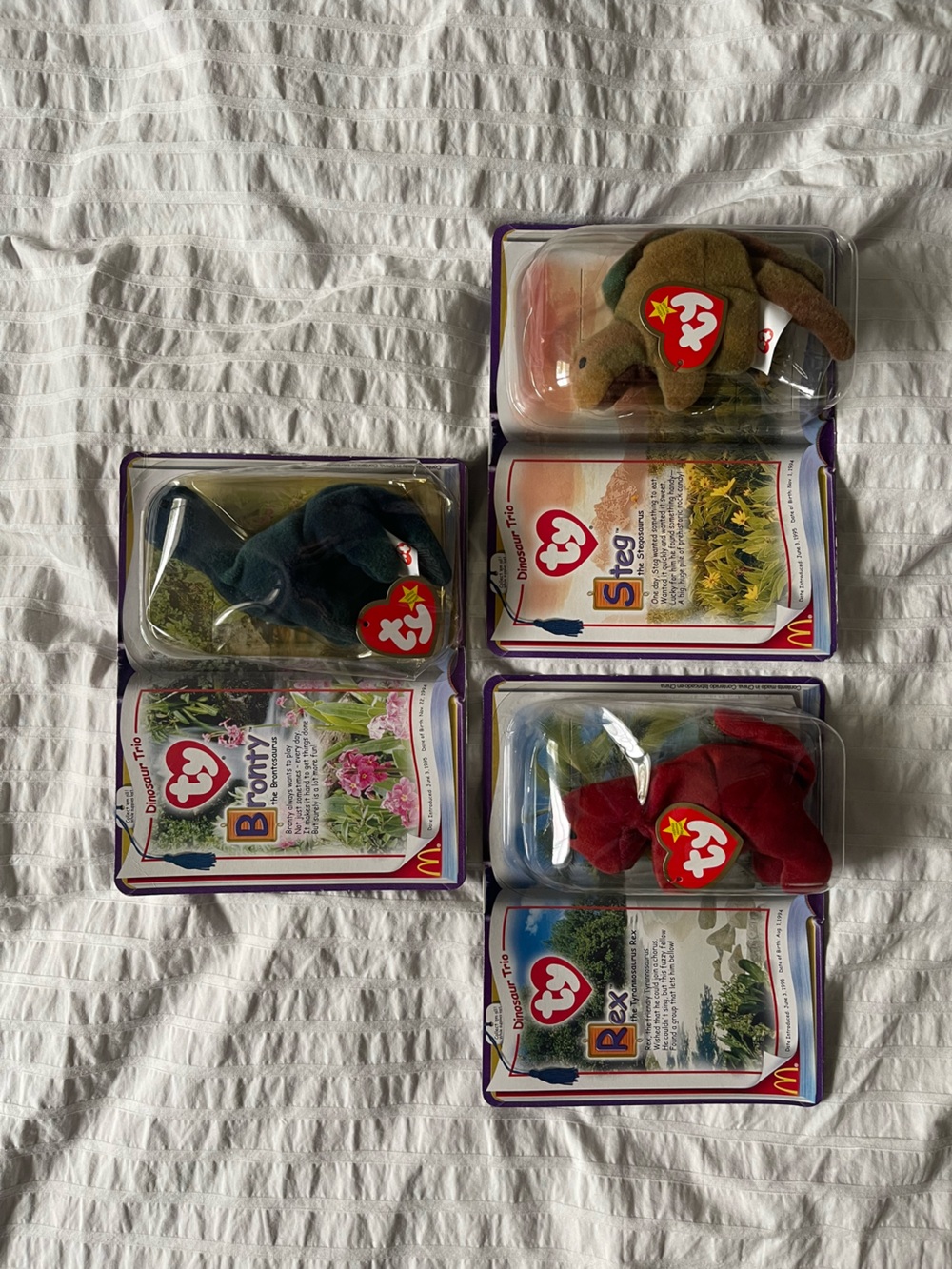 McDonald’s 2000 Teenie Beanie Babies Dinosaur Trio